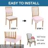 imageSmiry Waterproof Seat Covers for Dining Room Chairs Set of 4 Stretch Jacquard Removable Washable Chair Seat Slipcovers Protector No Rear Covers BeigePink