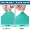imageSmiry Waterproof Seat Covers for Dining Room Chairs Set of 4 Stretch Jacquard Removable Washable Chair Seat Slipcovers Protector No Rear Covers BeigeTeal