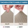 imageSmiry Waterproof Seat Covers for Dining Room Chairs Set of 4 Stretch Jacquard Removable Washable Chair Seat Slipcovers Protector No Rear Covers BeigeTaupe