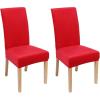 imageSmiry Velvet Stretch Chair Covers for Dining Room Set of 6 Soft Fit Removable Washable Kitchen Parsons Chair Slipcover Protector BeigeRed