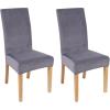 imageSmiry Velvet Stretch Chair Covers for Dining Room Set of 6 Soft Fit Removable Washable Kitchen Parsons Chair Slipcover Protector BeigeSilver Grey