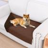 imageSmiry Waterproof Dog Blanket 30x53 Inch Soft Pet Bed Cover Reversible Washable Sofa Couch Furniture Protector for Small Medium Large Dog Puppy Cat GreyDark GreyBrownChocolate