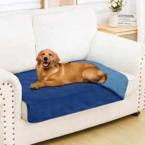 imageSmiry Waterproof Dog Bed Cover Blanket 40x50 Soft Reversible Pet Blanket Washable Leakproof Cats Dogs Couch Cover for Sofa Couch Furniture NavyBlueNavyBlue