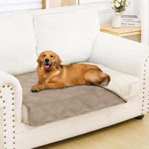 imageSmiry Waterproof Dog Bed Cover Blanket 40x50 Soft Reversible Pet Blanket Washable Leakproof Cats Dogs Couch Cover for Sofa Couch Furniture NavyBlueTaupeBeige