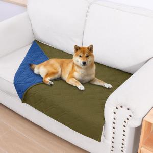 imageSmiry Waterproof Dog Blanket 30x53 Inch Soft Pet Bed Cover Reversible Washable Sofa Couch Furniture Protector for Small Medium Large Dog Puppy Cat GreyDark GreyGreenNavy