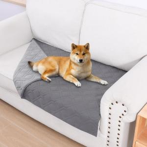 imageSmiry Waterproof Dog Blanket 30x53 Inch Soft Pet Bed Cover Reversible Washable Sofa Couch Furniture Protector for Small Medium Large Dog Puppy Cat GreyDark GreyGreyLight Grey