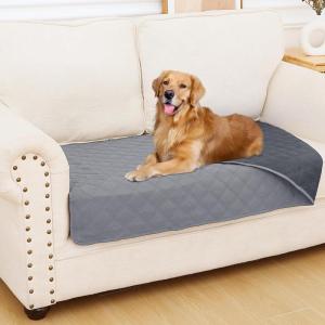 imageSmiry Waterproof Dog Blanket Reversible Dog Bed Cover Pet Blanket Soft Pet Couch Covers for Sofa Washable Bed Couch Sofa Furniture Protector for Puppy Cat Kids 30quotx70quot GreyDark GreyGreyDark Grey