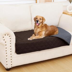 imageSmiry Waterproof Dog Blanket Reversible Dog Bed Cover Pet Blanket Soft Pet Couch Covers for Sofa Washable Bed Couch Sofa Furniture Protector for Puppy Cat Kids 30quotx70quot GreyDark GreyChocolateDark Grey