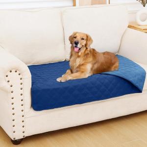 imageSmiry Waterproof Dog Blanket Reversible Dog Bed Cover Pet Blanket Soft Pet Couch Covers for Sofa Washable Bed Couch Sofa Furniture Protector for Puppy Cat Kids 30quotx70quot GreyDark GreyNavyBlue
