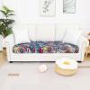 imageSmiry Printed Couch Cushion Covers Stretch Soft Couch Covers for Sofa Washable NonSlip Sofa Slipcover Furniture Protector for Indoor and Outdoor 1 Pack GreenBlue Green