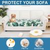 imageSmiry Printed Couch Cushion Covers Stretch Soft Couch Covers for Sofa Washable NonSlip Sofa Slipcover Furniture Protector for Indoor and Outdoor 1 Pack GreenGreen