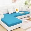 imageSmiry Printed Couch Cushion Covers Stretch Soft Couch Covers for Sofa Washable NonSlip Sofa Slipcover Furniture Protector for Indoor and Outdoor 1 Pack GreenPeacock Blue