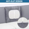 imageSmiry Printed Couch Cushion Covers Stretch Soft Couch Covers for Sofa Washable NonSlip Sofa Slipcover Furniture Protector for Indoor and Outdoor 1 Pack GreenGrey