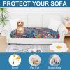 imageSmiry Printed Couch Cushion Covers Stretch Soft Couch Covers for Sofa Washable NonSlip Sofa Slipcover Furniture Protector for Indoor and Outdoor 1 Pack GreenBlue Green