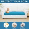 imageSmiry Printed Couch Cushion Covers Stretch Soft Couch Covers for Sofa Washable NonSlip Sofa Slipcover Furniture Protector for Indoor and Outdoor 1 Pack GreenPeacock Blue