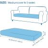 imageSmiry Printed Couch Cushion Covers Stretch Soft Couch Covers for Sofa Washable NonSlip Sofa Slipcover Furniture Protector for Indoor and Outdoor 1 Pack GreenBlue Green