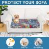 imageSmiry Printed Couch Cushion Covers Stretch Soft Couch Covers for Sofa Washable NonSlip Sofa Slipcover Furniture Protector for Indoor and Outdoor 1 Pack GreenBlue Green