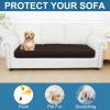 imageSmiry Printed Couch Cushion Covers Stretch Soft Couch Covers for Sofa Washable NonSlip Sofa Slipcover Furniture Protector for Indoor and Outdoor 1 Pack GreenChocolate