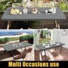 imageSmiry Rectangle Tablecloth Elastic Fitted Flannel Backed Vinyl Tablecloths for 6ft Folding Tables Waterproof Wipeable Table Covers for Indoor Outdoor Picnic and Camping White 30quotx72quotGrey