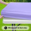 imageSmiry Rectangle Tablecloth Elastic Fitted Flannel Backed Vinyl Tablecloths for 6ft Folding Tables Waterproof Wipeable Table Covers for Indoor Outdoor Picnic and Camping White 30quotx72quotLavender