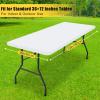 imageSmiry Rectangle Tablecloth Elastic Fitted Flannel Backed Vinyl Tablecloths for 6ft Folding Tables Waterproof Wipeable Table Covers for Indoor Outdoor Picnic and Camping White 30quotx72quotWhite