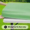 imageSmiry Rectangle Tablecloth Elastic Fitted Flannel Backed Vinyl Tablecloths for 6ft Folding Tables Waterproof Wipeable Table Covers for Indoor Outdoor Picnic and Camping White 30quotx72quotSage Green