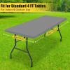 imageSmiry Rectangle Tablecloth Elastic Fitted Flannel Backed Vinyl Tablecloths for 6ft Folding Tables Waterproof Wipeable Table Covers for Indoor Outdoor Picnic and Camping White 30quotx72quotGrey