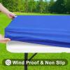 imageSmiry Rectangle Tablecloth Elastic Fitted Flannel Backed Vinyl Tablecloths for 6ft Folding Tables Waterproof Wipeable Table Covers for Indoor Outdoor Picnic and Camping White 30quotx72quotBlue