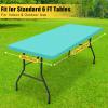imageSmiry Rectangle Tablecloth Elastic Fitted Flannel Backed Vinyl Tablecloths for 6ft Folding Tables Waterproof Wipeable Table Covers for Indoor Outdoor Picnic and Camping White 30quotx72quotTeal