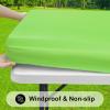 imageSmiry Rectangle Tablecloth Elastic Fitted Flannel Backed Vinyl Tablecloths for 6ft Folding Tables Waterproof Wipeable Table Covers for Indoor Outdoor Picnic and Camping White 30quotx72quotLime Green