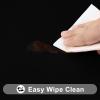 imageSmiry Rectangle Tablecloth Elastic Fitted Flannel Backed Vinyl Tablecloths for 6ft Folding Tables Waterproof Wipeable Table Covers for Indoor Outdoor Picnic and Camping White 30quotx72quotBlack