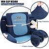 imageSmiry Waterproof Couch Cushion Covers Stretch Jacquard Sectional Sofa Slipcover L Shape Washable Thick Chaise Lounge Cover Elastic Furniture Protector Chaise Cover GreyNavy