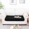 imageSmiry Waterproof Couch Cushion Covers Stretch Jacquard Sectional Sofa Slipcover L Shape Washable Thick Chaise Lounge Cover Elastic Furniture Protector Chaise Cover GreyBlack
