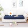 imageSmiry Waterproof Couch Cushion Covers Stretch Jacquard Sectional Sofa Slipcover L Shape Washable Thick Chaise Lounge Cover Elastic Furniture Protector Chaise Cover GreyNavy