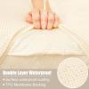 imageSmiry Waterproof Couch Cushion Covers Stretch Jacquard Sectional Sofa Slipcover L Shape Washable Thick Chaise Lounge Cover Elastic Furniture Protector Chaise Cover GreyBeige
