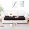 imageSmiry Waterproof Couch Cushion Covers Stretch Jacquard Sectional Sofa Slipcover L Shape Washable Thick Chaise Lounge Cover Elastic Furniture Protector Chaise Cover GreyChocolate