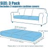 imageSmiry Waterproof Couch Cushion Covers Stretch Jacquard Sectional Sofa Slipcover L Shape Washable Thick Chaise Lounge Cover Elastic Furniture Protector Chaise Cover GreyGrey