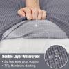 imageSmiry Waterproof Couch Cushion Covers Stretch Jacquard Sectional Sofa Slipcover L Shape Washable Thick Chaise Lounge Cover Elastic Furniture Protector Chaise Cover GreyMiddle Grey
