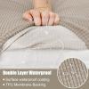 imageSmiry Waterproof Couch Cushion Covers Stretch Jacquard Sectional Sofa Slipcover L Shape Washable Thick Chaise Lounge Cover Elastic Furniture Protector Chaise Cover GreyTaupe