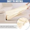 imageSmiry Waterproof Couch Cushion Covers Stretch Jacquard Sectional Sofa Slipcover L Shape Washable Thick Chaise Lounge Cover Elastic Furniture Protector Chaise Cover GreyBeige
