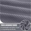 imageSmiry Waterproof Couch Cushion Covers Stretch Jacquard Sectional Sofa Slipcover L Shape Washable Thick Chaise Lounge Cover Elastic Furniture Protector Chaise Cover GreyMiddle Grey