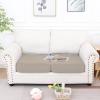 imageSmiry Waterproof Couch Cushion Covers Stretch Jacquard Sectional Sofa Slipcover L Shape Washable Thick Chaise Lounge Cover Elastic Furniture Protector Chaise Cover GreyTaupe