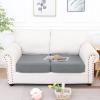 imageSmiry Waterproof Couch Cushion Covers Stretch Jacquard Sectional Sofa Slipcover L Shape Washable Thick Chaise Lounge Cover Elastic Furniture Protector Chaise Cover GreyLight Grey