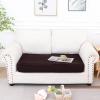 imageSmiry Waterproof Couch Cushion Covers Stretch Jacquard Sectional Sofa Slipcover L Shape Washable Thick Chaise Lounge Cover Elastic Furniture Protector Chaise Cover GreyChocolate