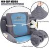 imageSmiry Waterproof Couch Cushion Covers Stretch Jacquard Sectional Sofa Slipcover L Shape Washable Thick Chaise Lounge Cover Elastic Furniture Protector Chaise Cover GreyMiddle Grey