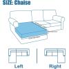 imageSmiry Waterproof Couch Cushion Covers Stretch Jacquard Sectional Sofa Slipcover L Shape Washable Thick Chaise Lounge Cover Elastic Furniture Protector Chaise Cover GreyGrey