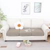 imageSmiry Waterproof Couch Cushion Covers Stretch Jacquard Sectional Sofa Slipcover L Shape Washable Thick Chaise Lounge Cover Elastic Furniture Protector Chaise Cover GreyTaupe