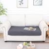 imageSmiry Waterproof Couch Cushion Covers Stretch Jacquard Sectional Sofa Slipcover L Shape Washable Thick Chaise Lounge Cover Elastic Furniture Protector Chaise Cover GreyMiddle Grey