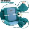 imageSmiry Waterproof Couch Cushion Covers Stretch Jacquard Sectional Sofa Slipcover L Shape Washable Thick Chaise Lounge Cover Elastic Furniture Protector Chaise Cover GreyPeacock Green