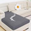 imageSmiry Waterproof Couch Cushion Covers Stretch Jacquard Sectional Sofa Slipcover L Shape Washable Thick Chaise Lounge Cover Elastic Furniture Protector Chaise Cover GreyMiddle Grey